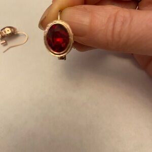 Elegant Red Gemstone Earrings